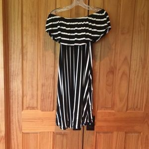 Wear it your way black and white stripe dress!